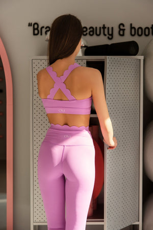 панталон CURLY PINK и топ CURLY PINK | OM wear оформящо спортно облекло